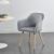 Fotoliu Dover HG poliester design catifea gri deschis [en.casa] HausGarden Leisure