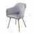 Fotoliu Dover HG poliester design catifea gri deschis [en.casa] HausGarden Leisure