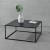 Masuta cafea Lebus 38 x 85 x 85 cm metal negru [en.casa] HausGarden Leisure