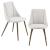 Set 2 bucati scaune tapitate Danzig B bej/efect lemn [en.casa] HausGarden Leisure