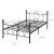 Pat rama metalica Apolda120 negru mat single [en.casa] HausGarden Leisure