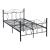 Pat rama metalica Apolda120 negru mat single [en.casa] HausGarden Leisure