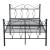 Pat rama metalica Apolda120 negru mat single [en.casa] HausGarden Leisure
