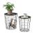 Masuta cafea Cerisey set 2 bucati cu blat detasabil metal negru [en.casa] HausGarden Leisure