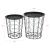 Masuta cafea Cerisey set 2 bucati cu blat detasabil metal negru [en.casa] HausGarden Leisure