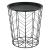 Masuta cafea Cerisey set 2 bucati cu blat detasabil metal negru [en.casa] HausGarden Leisure