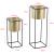 Suport plante Mettet 2 bucati masuri diferite metal negru/auriu  [en.casa] HausGarden Leisure