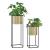 Suport plante Mettet 2 bucati masuri diferite metal negru/auriu  [en.casa] HausGarden Leisure