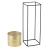 Suport plante Mettet 2 bucati masuri diferite metal negru/auriu  [en.casa] HausGarden Leisure