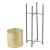 Suport plante Mol 2 bucati metal negru/auriu masuri diferite [en.casa] HausGarden Leisure