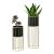 Suport plante Mortsel 2 bucati metal negru/auriu masuri diferite [en.casa] HausGarden Leisure