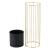 Suport plante Mortsel 2 bucati metal negru/auriu masuri diferite [en.casa] HausGarden Leisure