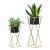 Suport plante Mons 2 bucati metal negru/auriu masuri diferite [en.casa] HausGarden Leisure
