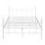 Pat metalic Apolda 140x200 cm 200 Kg alb mat [en.casa] HausGarden Leisure