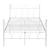 Pat metalic Apolda 120x200 cm 200 Kg alb mat [en.casa] HausGarden Leisure