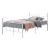 Pat metalic Apolda 120x200 cm 200 Kg alb mat [en.casa] HausGarden Leisure