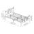 Pat metalic Apolda 120x200 cm 200 Kg alb mat [en.casa] HausGarden Leisure
