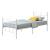 Pat metalic Apolda 90x200 cm 200 Kg alb mat [en.casa] HausGarden Leisure