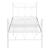 Pat metalic Apolda 90x200 cm 200 Kg alb mat [en.casa] HausGarden Leisure