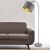 Lampadar Toledo 1 x E27 metal/textil 173 cm gri [lux.pro] HausGarden Leisure