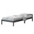 [en.casa]® Rama pat lemn Nakkila DG90,  206 x 96 x 50 cm, lemn de brad, 100 Kg, gri inchis mat lacuit, single, cu gratar HausGarden Leisure