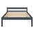 [en.casa]® Rama pat lemn Nakkila DG90,  206 x 96 x 50 cm, lemn de brad, 100 Kg, gri inchis mat lacuit, single, cu gratar HausGarden Leisure
