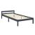[en.casa]® Rama pat lemn Nakkila DG90,  206 x 96 x 50 cm, lemn de brad, 100 Kg, gri inchis mat lacuit, single, cu gratar HausGarden Leisure