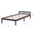 [en.casa]® Rama pat lemn Nakkila DG90,  206 x 96 x 50 cm, lemn de brad, 100 Kg, gri inchis mat lacuit, single, cu gratar HausGarden Leisure