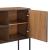 Comoda cu 2 usi  Motala 90 x 108,5 x 30 cm efect lemn nunata inchisa/negru [en.casa] HausGarden Leisure