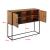 Comoda cu 2 usi  Motala 90 x 108,5 x 30 cm efect lemn nunata inchisa/negru [en.casa] HausGarden Leisure