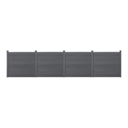 [neu.holz]® Gard Toscana, 165 x 618 cm, WPC, gri HausGarden Leisure