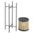 Suport flori Colfontaine set 2 bucati masuri diferite negru/bej nisip [en.casa] HausGarden Leisure