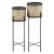 Suport flori Colfontaine set 2 bucati masuri diferite negru/bej nisip [en.casa] HausGarden Leisure