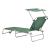 Set doua bucati sezlong pat ArgozeloDG cu spatar reglabil si parasolar verde inchis [casa.pro] HausGarden Leisure