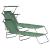 Set doua bucati sezlong pat ArgozeloDG cu spatar reglabil si parasolar verde inchis [casa.pro] HausGarden Leisure