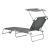 Set doua bucati sezlong pat ArgozeloGD cu spatar reglabil si parasolar gri inchis [casa.pro] HausGarden Leisure