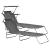 Set doua bucati sezlong pat ArgozeloGD cu spatar reglabil si parasolar gri inchis [casa.pro] HausGarden Leisure