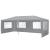 Pavilion gradina AAGP-9603 gri inchis 600 x 300 x 255 cm [casa.pro] HausGarden Leisure