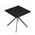 Masa bucatarie HTAT-9206 negru patrata [en.casa] HausGarden Leisure