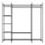 Dulap haine cu 6 rafturi 105 Kg negru 150 x 150 x 40 cm [en.casa] HausGarden Leisure