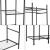 Dulap haine cu 6 rafturi 105 Kg negru 150 x 150 x 40 cm [en.casa] HausGarden Leisure