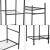 Dulap haine cu 4 rafturi 90 Kg negru 150 x 150 x 40 cm [en.casa] HausGarden Leisure