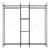 Dulap haine cu 4 rafturi 90 Kg negru 150 x 150 x 40 cm [en.casa] HausGarden Leisure
