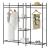 Dulap haine cu 4 rafturi 90 Kg negru 150 x 150 x 40 cm [en.casa] HausGarden Leisure