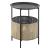 Masuta cafea Beaumont 45 x 35 cm negru/culoarea nisipului [en.casa] HausGarden Leisure