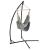 [casa.pro]® Hamac fotoliu gri cu cadru metalic  - (100x100cm) HausGarden Leisure