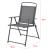 Set mobilier gradina Milagro 1 x masa 4 x scaune pliabile 1 x umbrela negru/gri inchis [en.casa] HausGarden Leisure