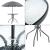 Set mobilier gradina Milagro 1 x masa 4 x scaune pliabile 1 x umbrela negru/gri inchis [en.casa] HausGarden Leisure
