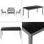 Set mobilier gradina Gagra HG masa cu blat sticla banca doua scaune gri deschis/negru [en.casa] HausGarden Leisure