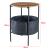 Beistelltisch Suonenjoki 59x47cm Schwarz / Walnussoptik [en.casa] HausGarden Leisure